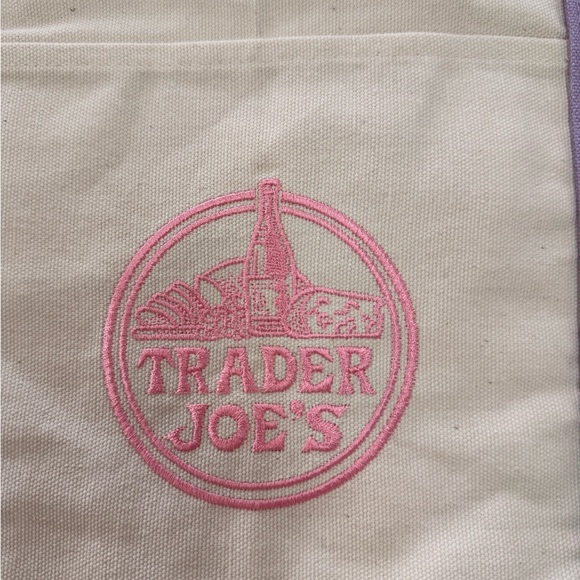LIMITED EDITION LARGE TJ’s Lavender & Cream Canvas Tote Bag - Picture 3 of 4
